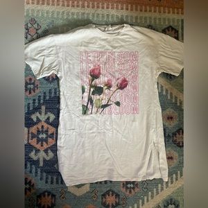 ZARA Off-white roses Dress